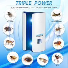 Load image into Gallery viewer, Frequency Conversion Ultrasonic Electronic Mosquito Killer Repellent Mice Cockroach Mosquitoes Moths Insect Killer Pest Control
